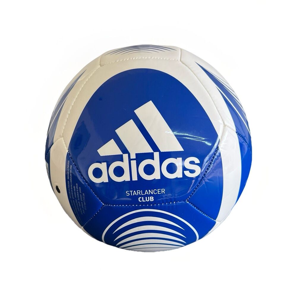 Adidas Starlancer Club Soccer Ball Team Royal Blue White Size 5